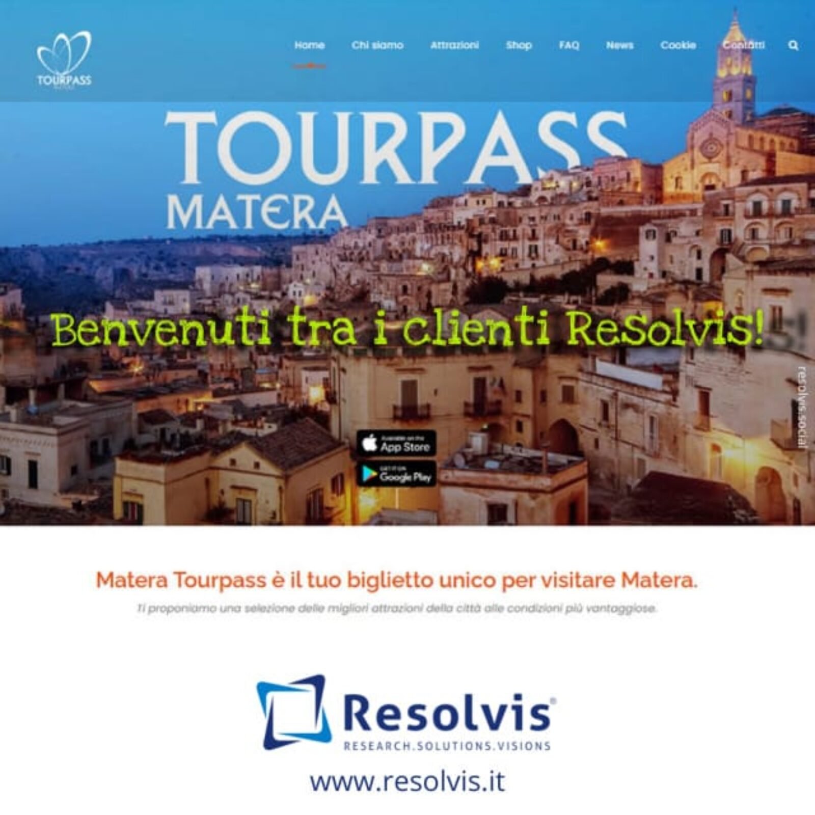 Tourpass Matera è cliente Resolvis!